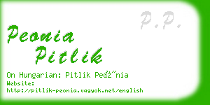 peonia pitlik business card